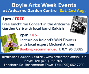 Boyle Arts Week Events at Ardcarne Garden Centre