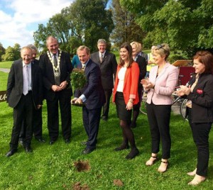 Turning the sod on the cycleway